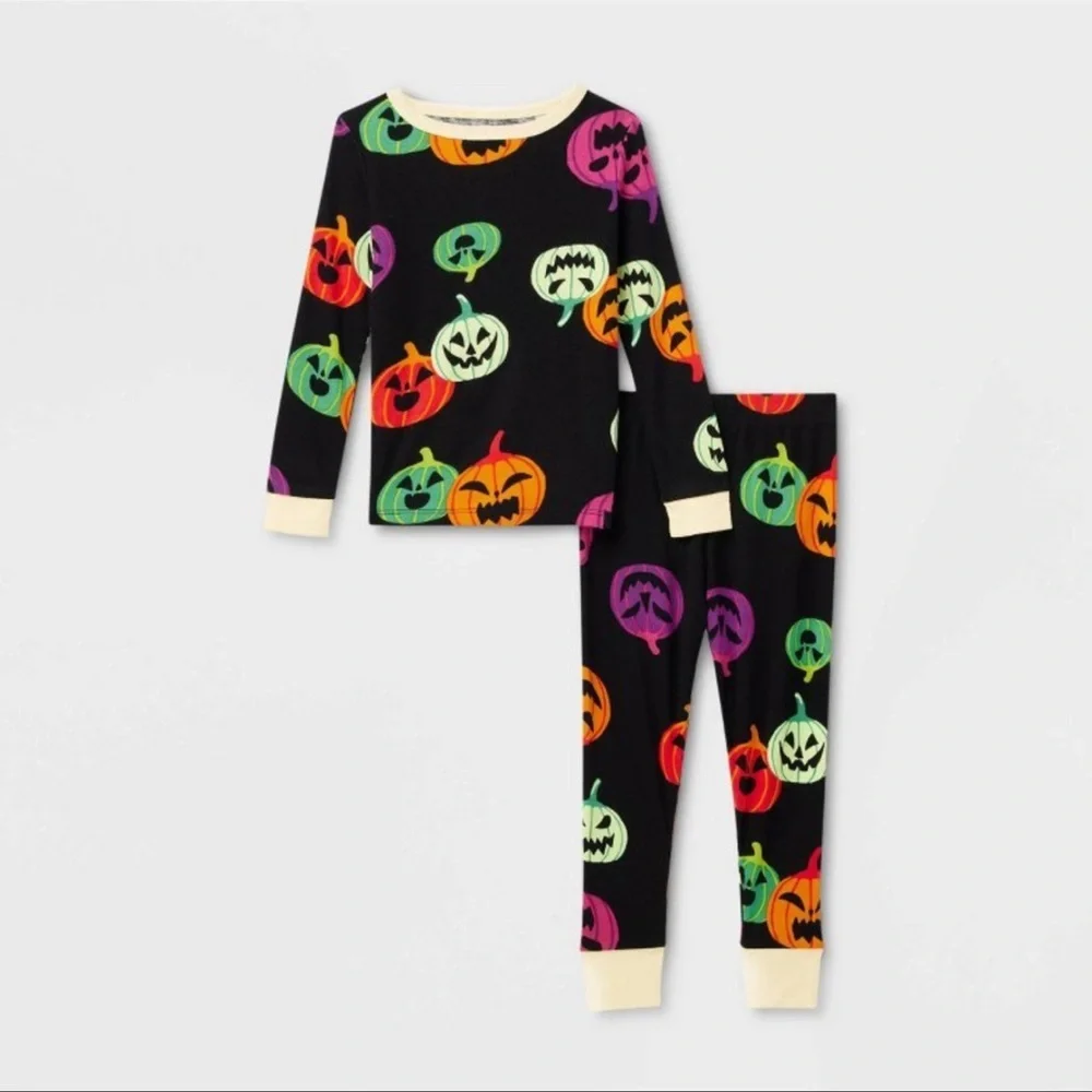 HYDE & EEK! HALLOWEEN PUMPKIN SNUG FIT PAJAMA SET - SIZE 2T (NEW WITH TAGS)